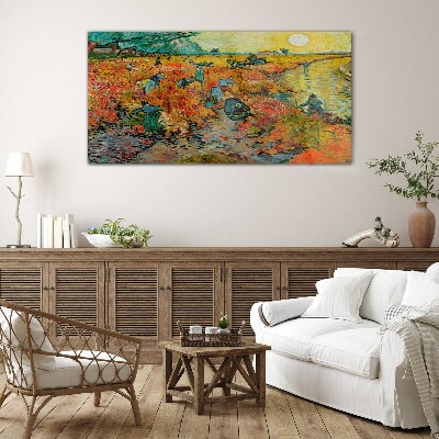 Wheat gatherers Glass art print