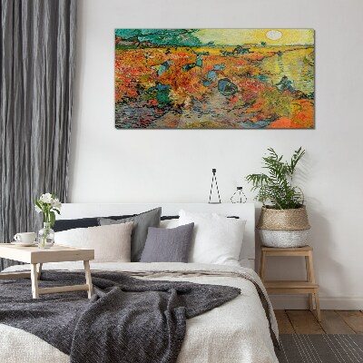 Wheat gatherers Glass art print