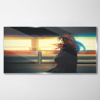 Reflections in the city light Wall art on glass