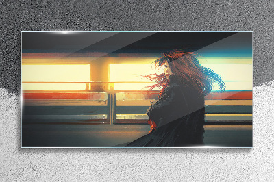 Reflections in the city light Wall art on glass