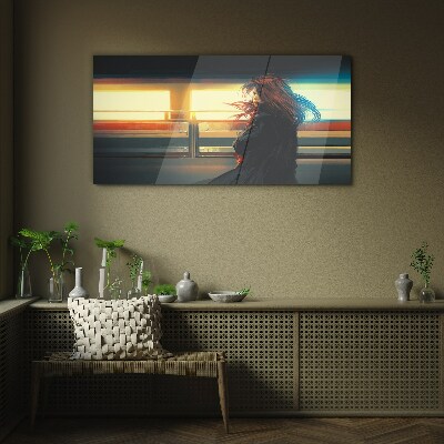Reflections in the city light Wall art on glass
