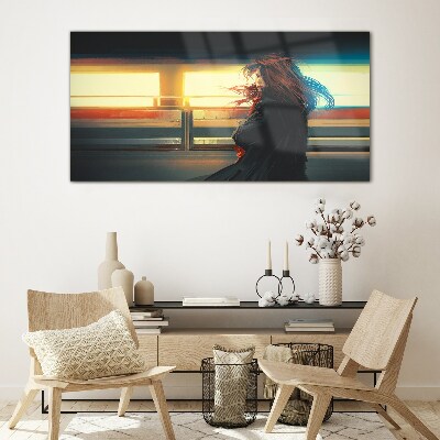 Reflections in the city light Wall art on glass