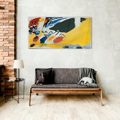 Colors in motion Wall art on glass