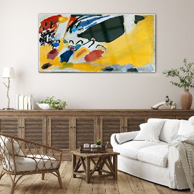 Colors in motion Wall art on glass
