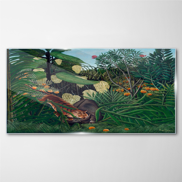 The mysterious world of the jungle Wall art on glass
