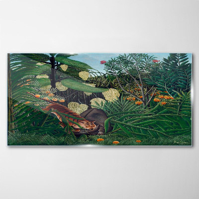 The mysterious world of the jungle Wall art on glass