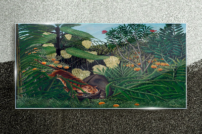 The mysterious world of the jungle Wall art on glass