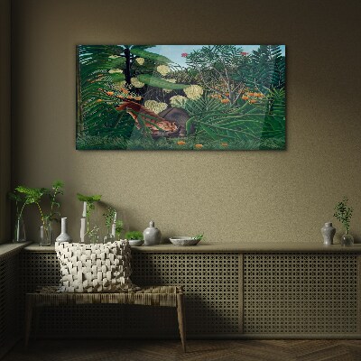 The mysterious world of the jungle Wall art on glass