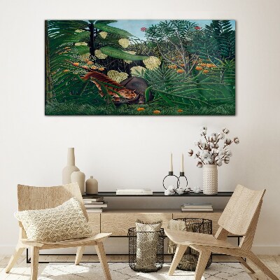 The mysterious world of the jungle Wall art on glass