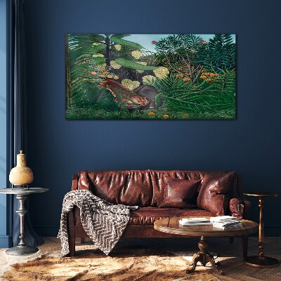 The mysterious world of the jungle Wall art on glass