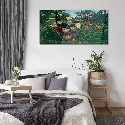 The mysterious world of the jungle Wall art on glass