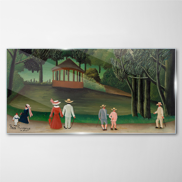 A walk in the park Glass art print