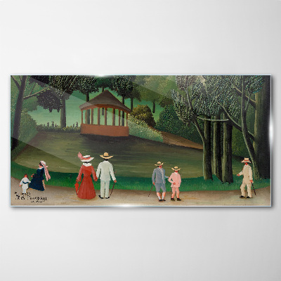 A walk in the park Glass art print