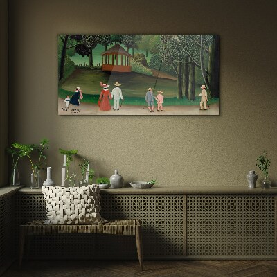 A walk in the park Glass art print