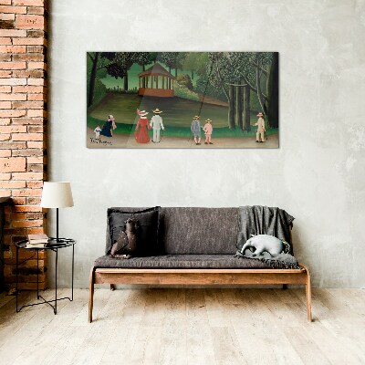 A walk in the park Glass art print