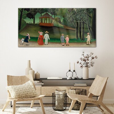 A walk in the park Glass art print