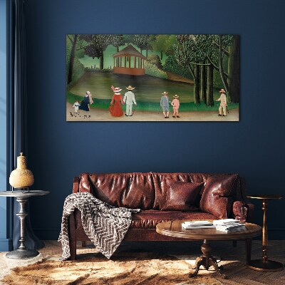 A walk in the park Glass art print