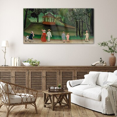 A walk in the park Glass art print