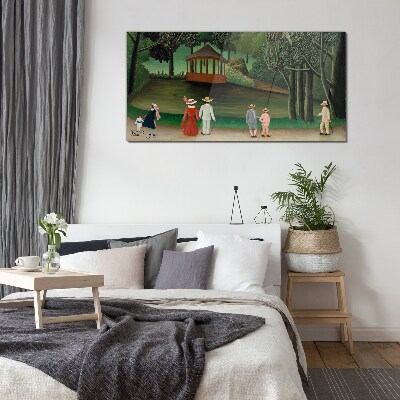 A walk in the park Glass art print