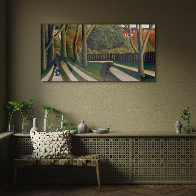 A walk in the park Wall art on glass
