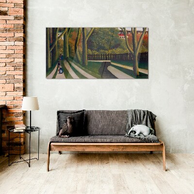 A walk in the park Wall art on glass