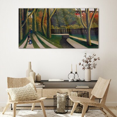 A walk in the park Wall art on glass