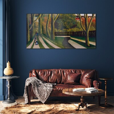 A walk in the park Wall art on glass