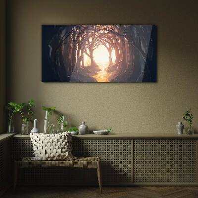 Branches forest Glass Wall Art