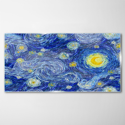 Starry night Glass art print