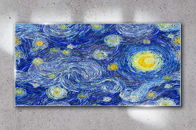 Starry night Glass art print
