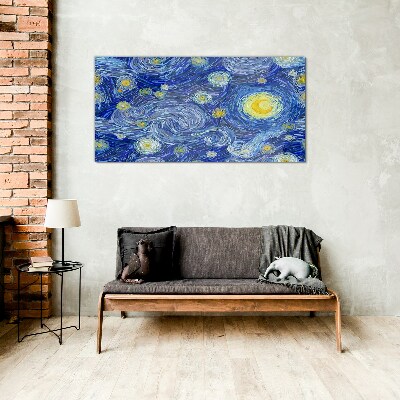 Starry night Glass art print