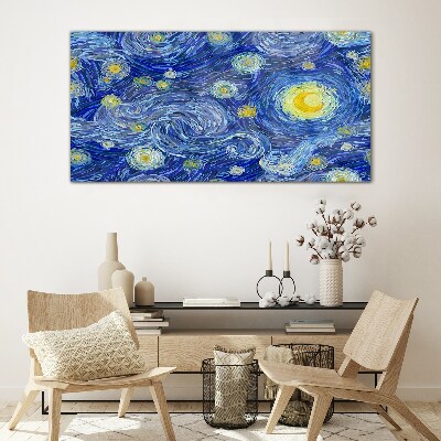 Starry night Glass art print