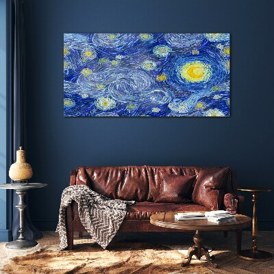 Starry night Glass art print