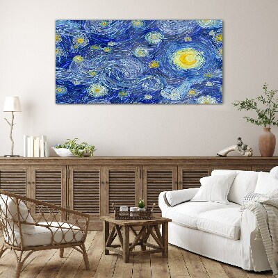 Starry night Glass art print