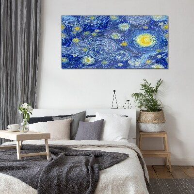 Starry night Glass art print