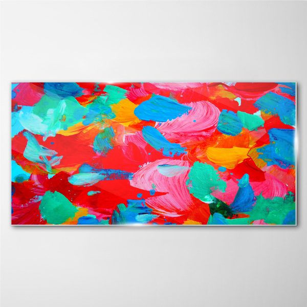 Colorful swirl of abstraction Wall art on glass