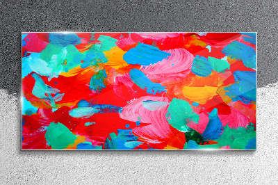 Colorful swirl of abstraction Wall art on glass