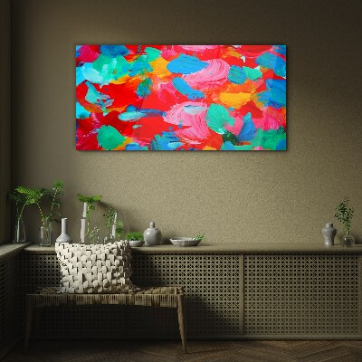 Colorful swirl of abstraction Wall art on glass