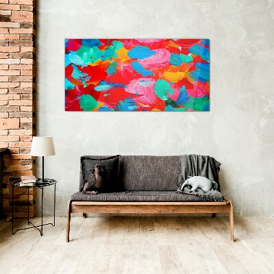 Colorful swirl of abstraction Wall art on glass