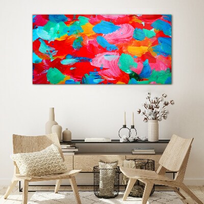 Colorful swirl of abstraction Wall art on glass