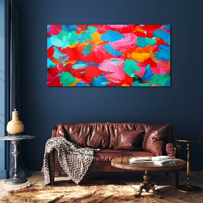 Colorful swirl of abstraction Wall art on glass