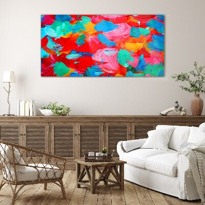Colorful swirl of abstraction Wall art on glass