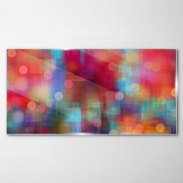 Colorful commotion Glass art print