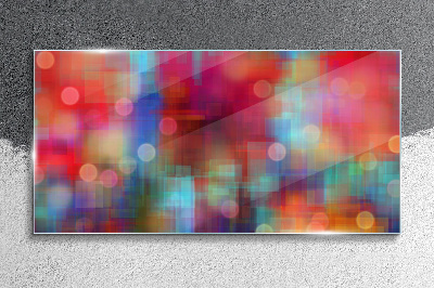 Colorful commotion Glass art print