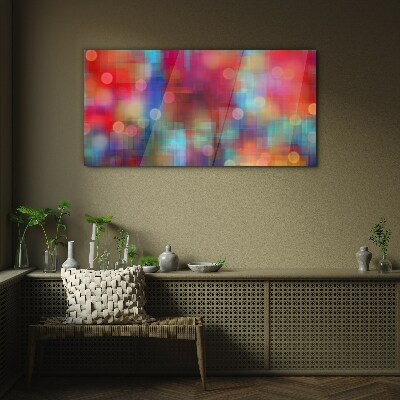 Colorful commotion Glass art print