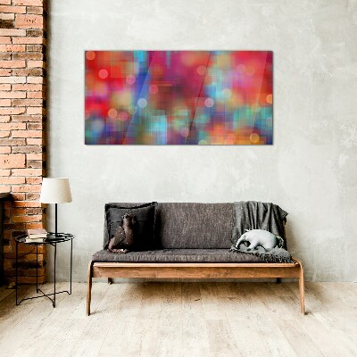 Colorful commotion Glass art print