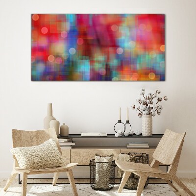 Colorful commotion Glass art print