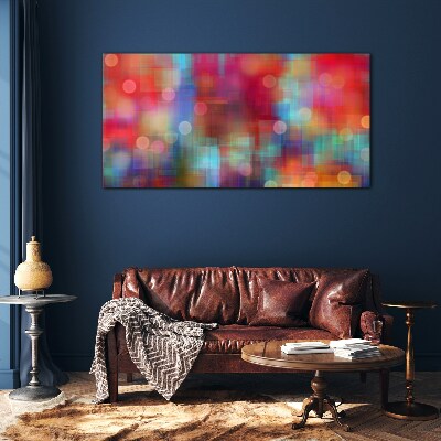 Colorful commotion Glass art print