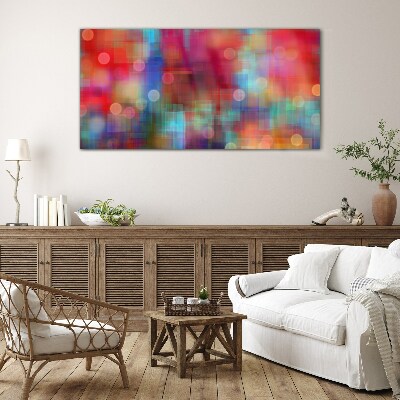 Colorful commotion Glass art print