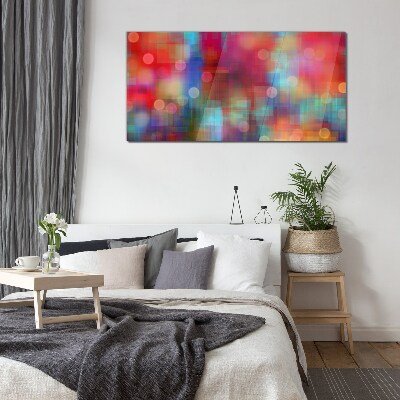 Colorful commotion Glass art print